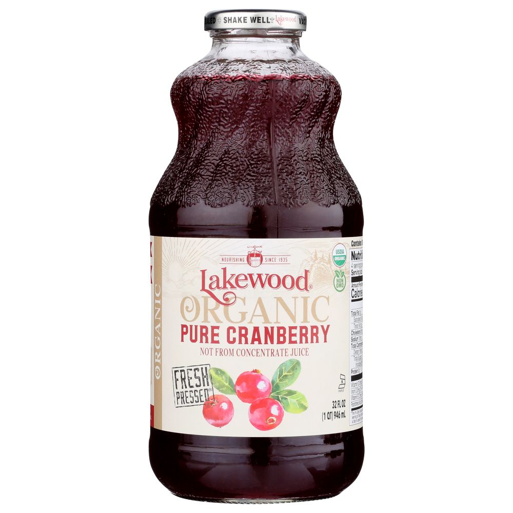 LAKEWOOD ORGANIC: Pure Cranberry Juice, 32 oz