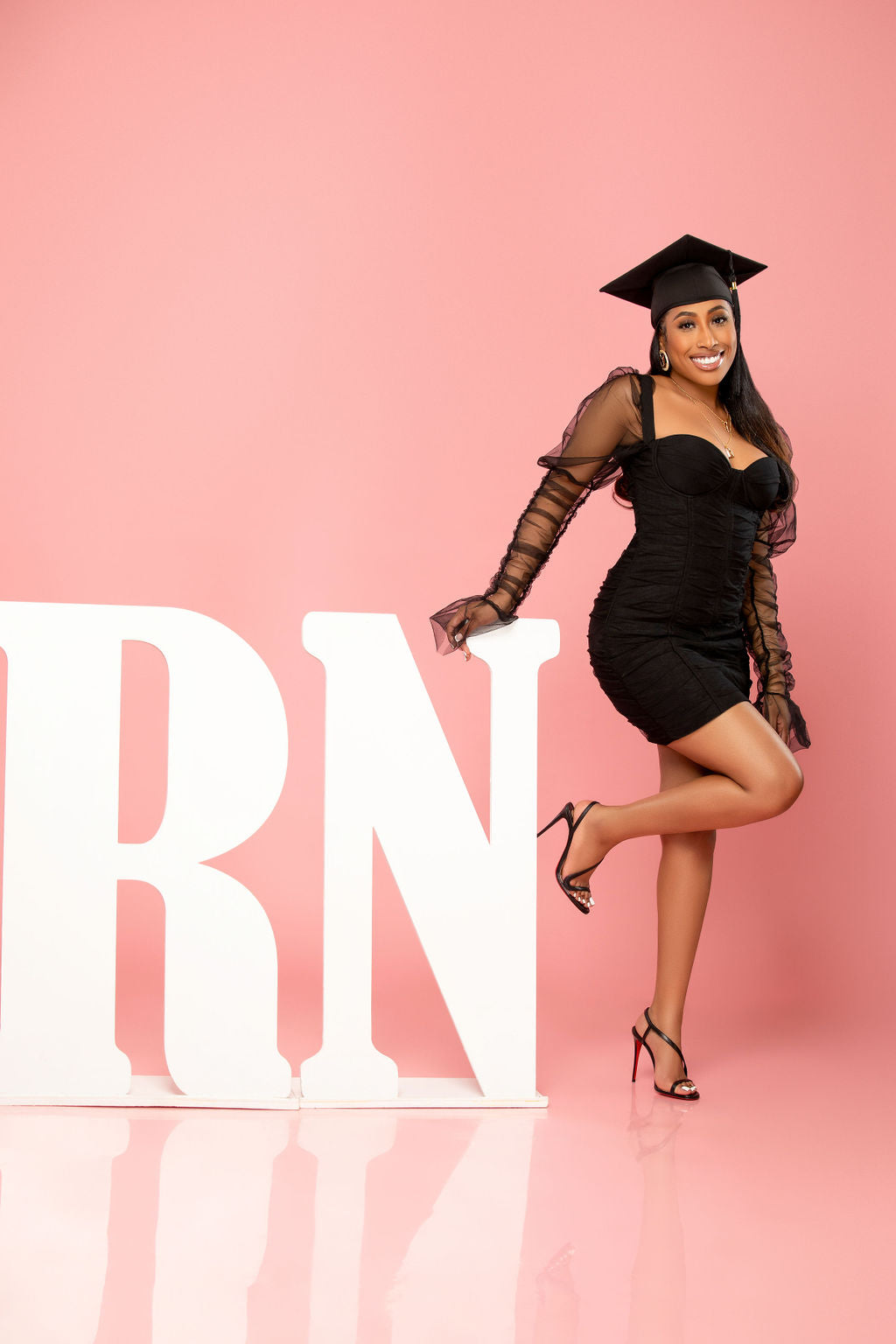 Giant Wooden RN Nurse Graduation Photo Props | 3-Foot Letter Set for Nursing Portraits