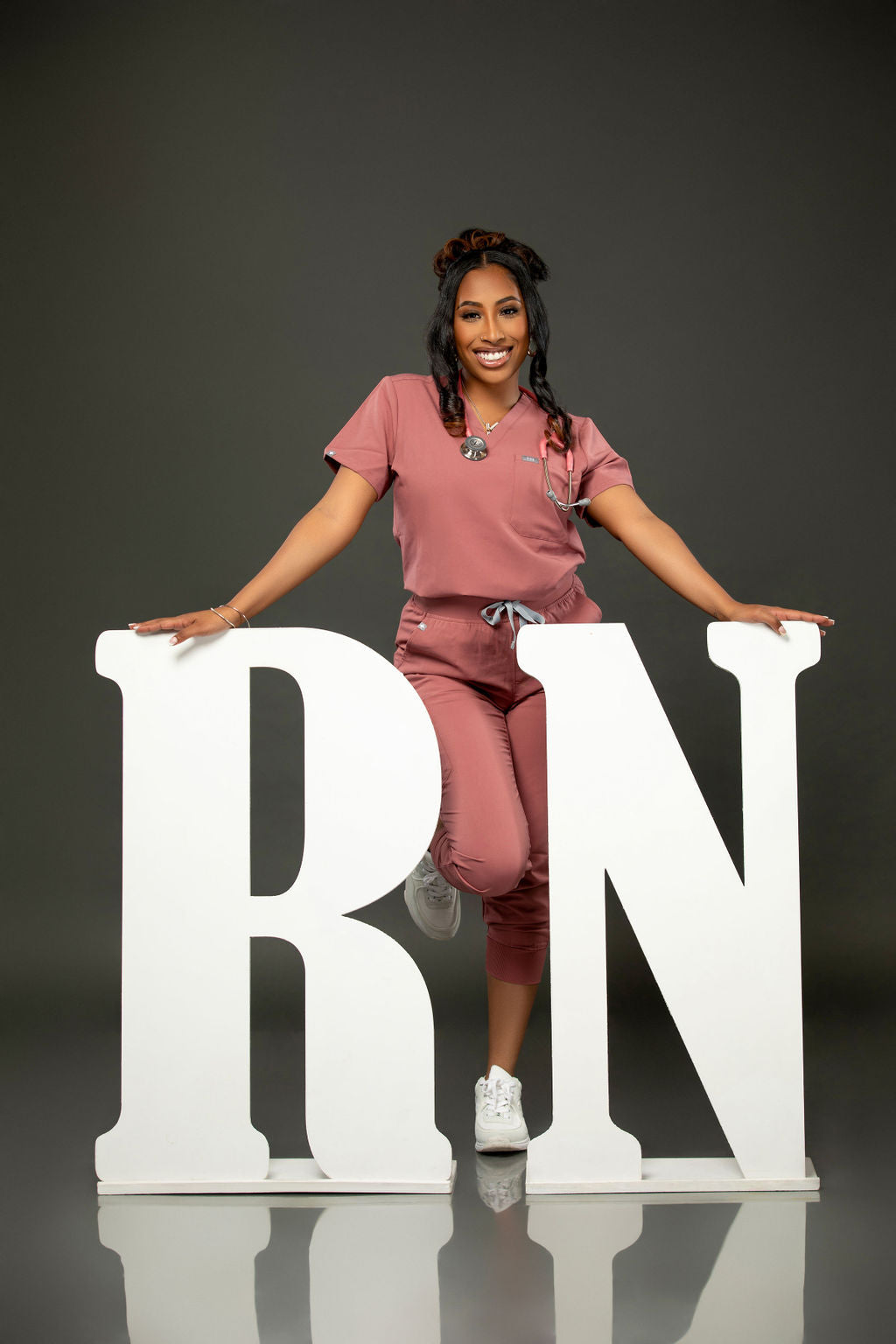 Giant Wooden RN Nurse Graduation Photo Props | 3-Foot Letter Set for Nursing Portraits