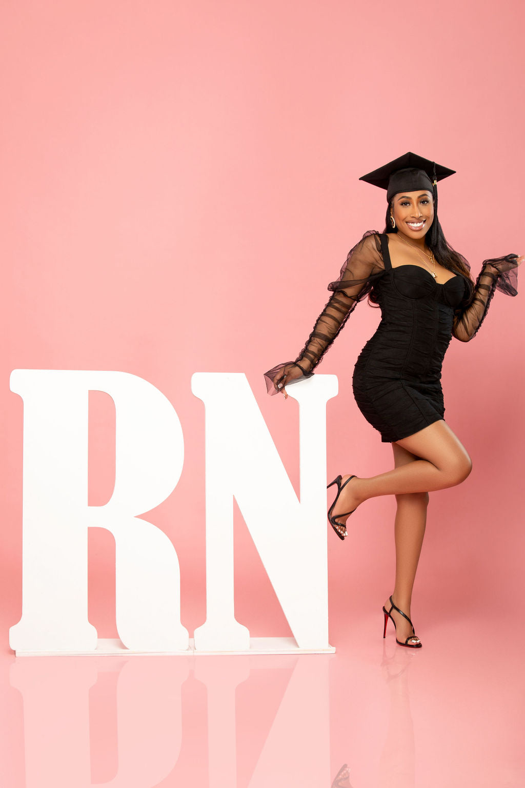 Giant Wooden RN Nurse Graduation Photo Props | 3-Foot Letter Set for Nursing Portraits