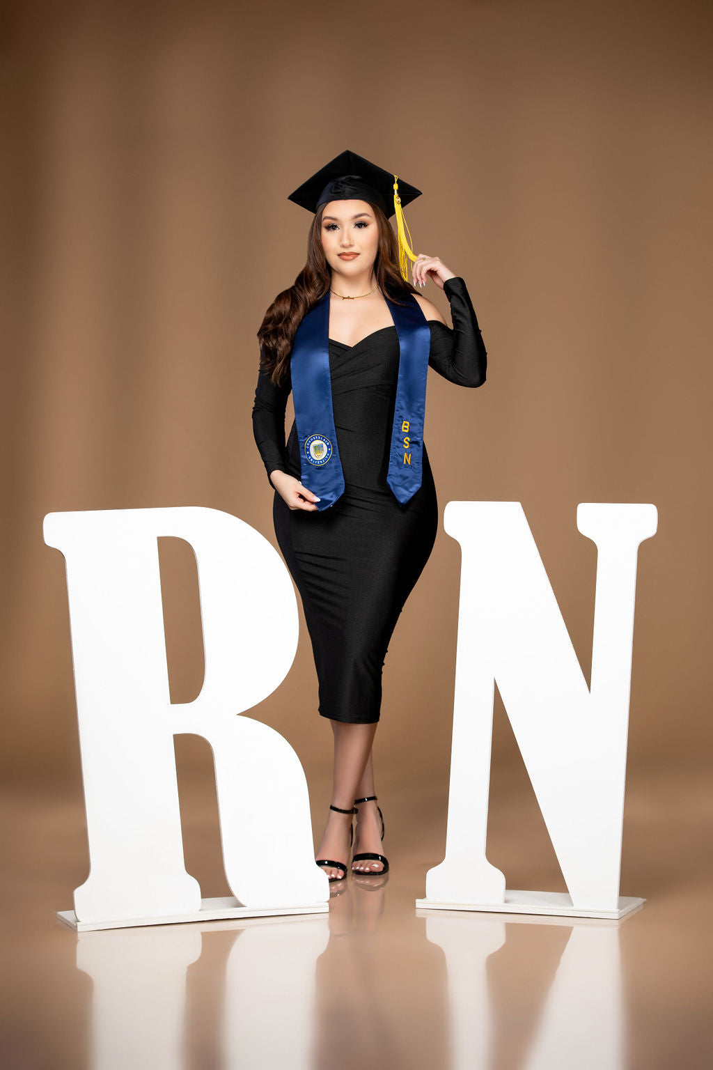 Giant Wooden RN Nurse Graduation Photo Props | 3-Foot Letter Set for Nursing Portraits