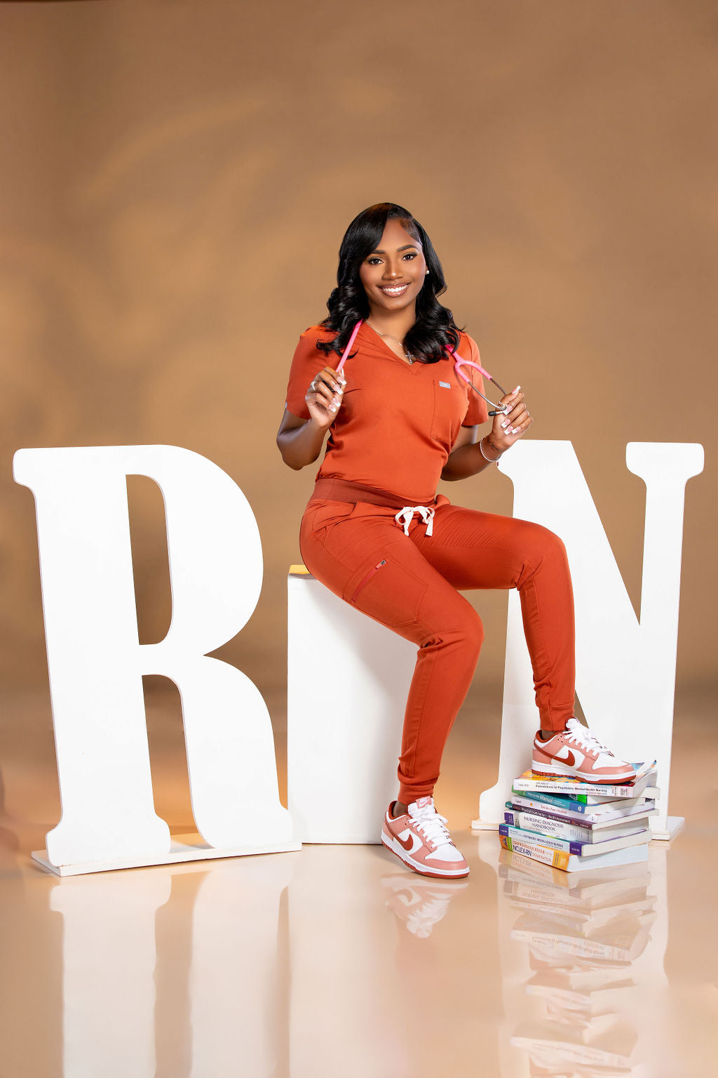 Giant Wooden RN Nurse Graduation Photo Props | 3-Foot Letter Set for Nursing Portraits