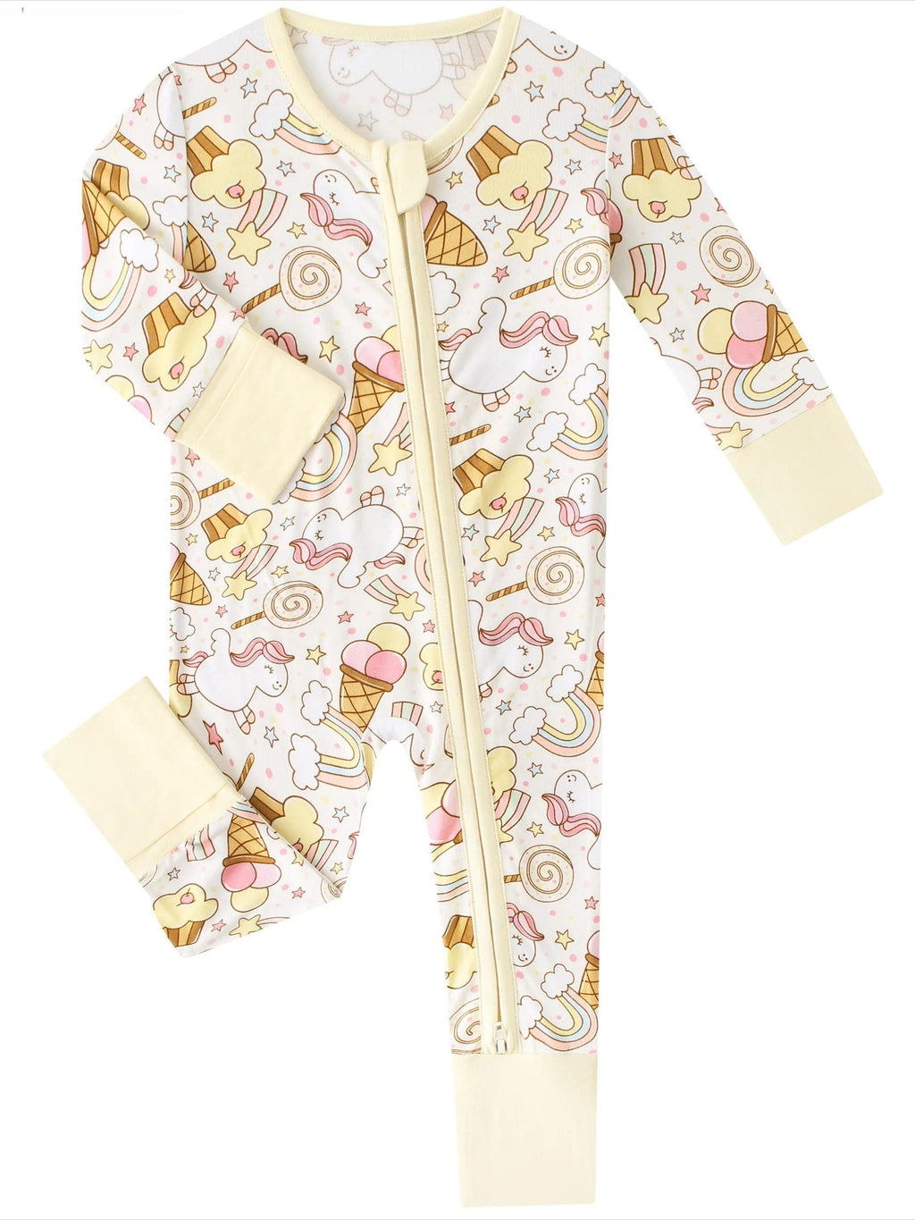 Posh TOT Sweet Treats Bamboo Baby Convertible Zippy Romper