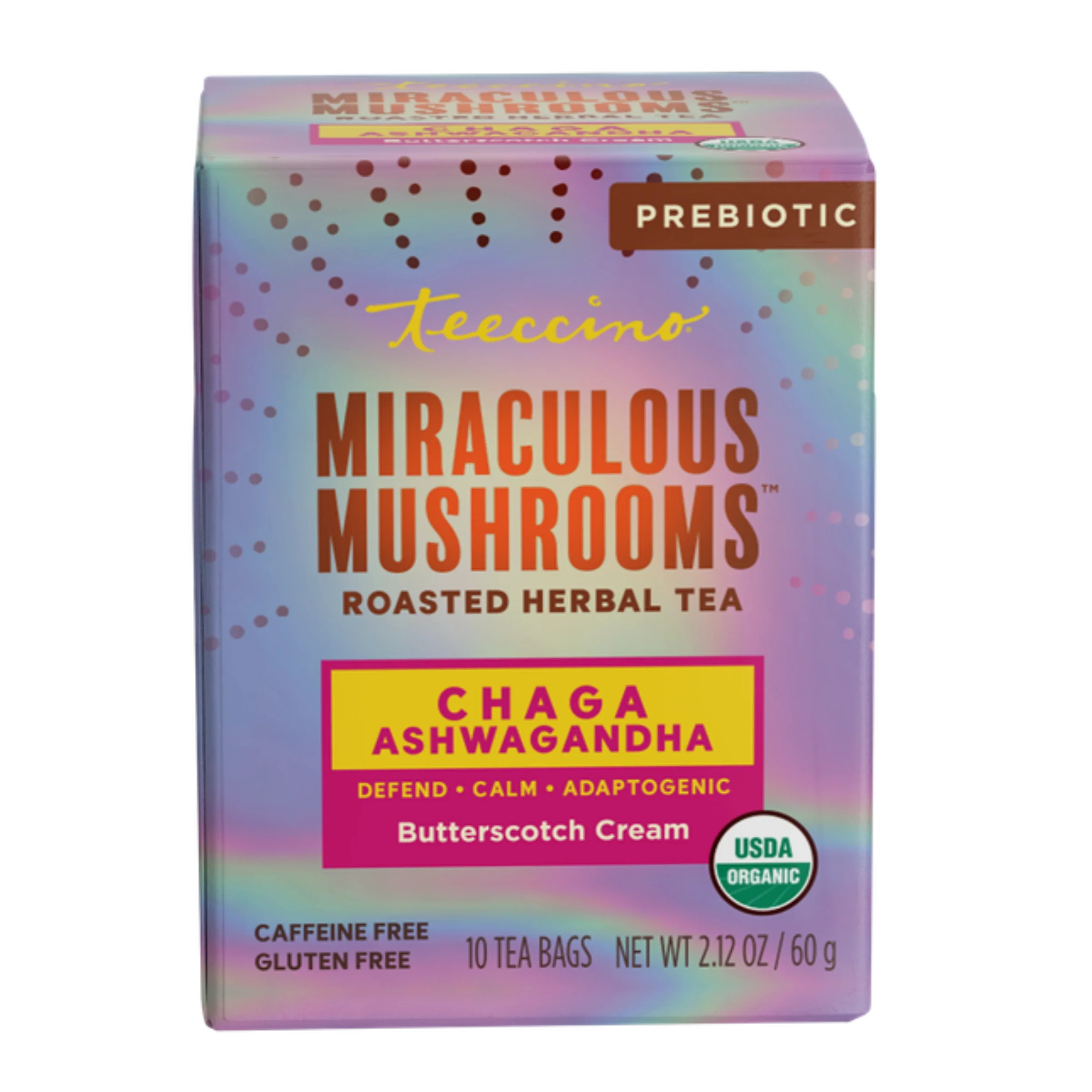 Chaga Ashwagandha Butterscotch Cream Mushroom Herbal Tea