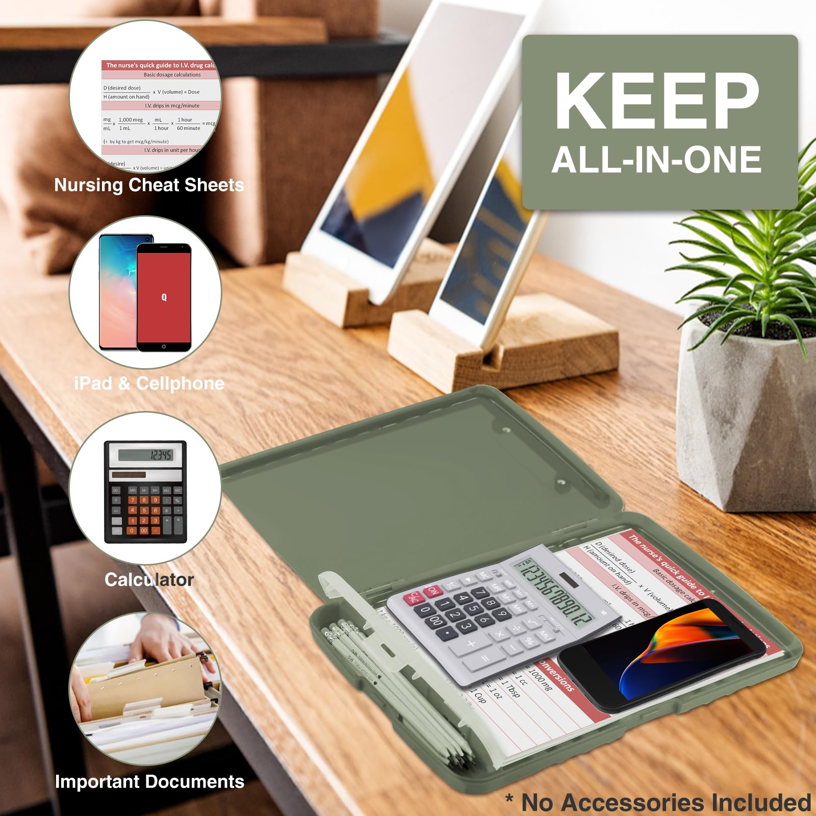 Sooez Clipboard with Storage, Clip Board 8.5 x 11 with Pen Holder, Plastic Organization Case Box for Letter Legal A4 Size Paper, Low Profile Clip, Nurses Teachers Must Haves, School & Office Supplies