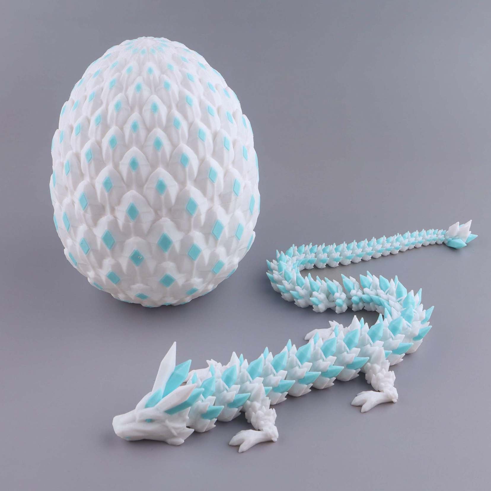 3D Printed Crystal Dragon Fidget Toy – Articulated Flexible Desk Toy Gift