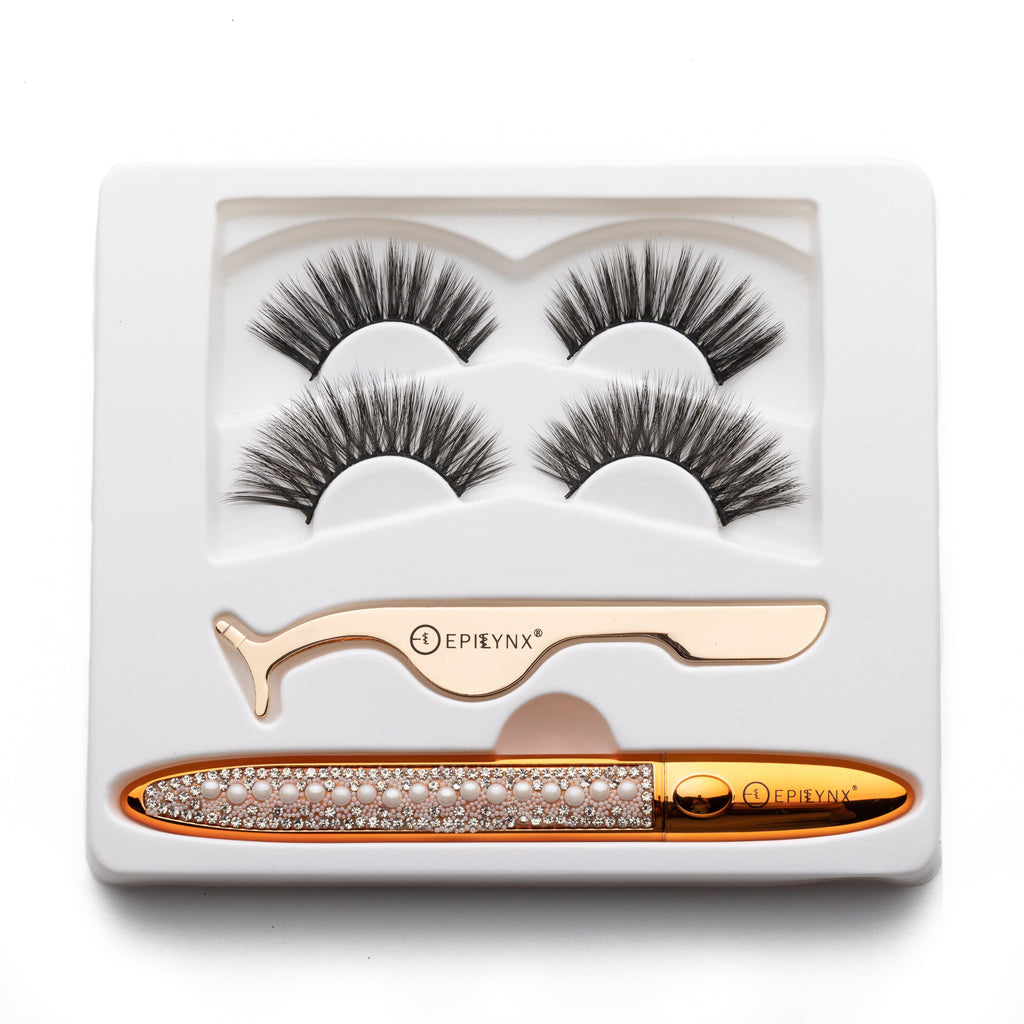 Gluten-Free Vegan Lash Kit – No-Glue Reusable Lashes, Nut-Free & Waterproof Liner