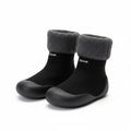 Toddler Sock Shoes with Rubber Soles | Fleece Winter Barefoot Shoes