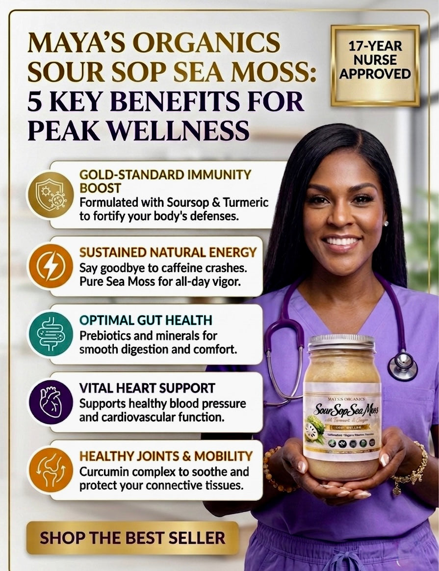 Soursop Sea Moss Gel | Organic Superfood Blend Boost Immunity & Detox Naturally