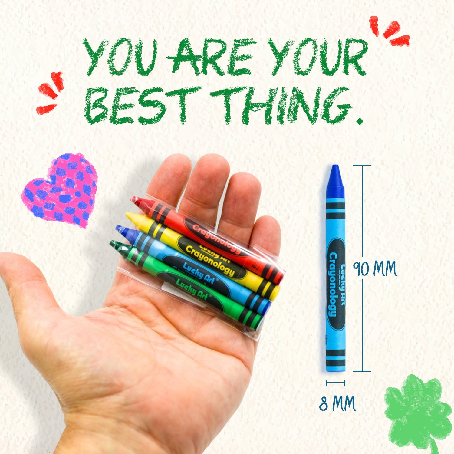 4-Color Crayon Packs – 80 Sets (320 Crayons), Bulk, Non-Toxic