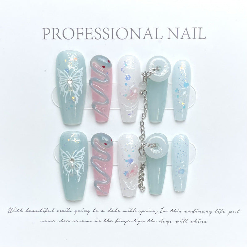 1023- Handmade press on nails fake nails removable