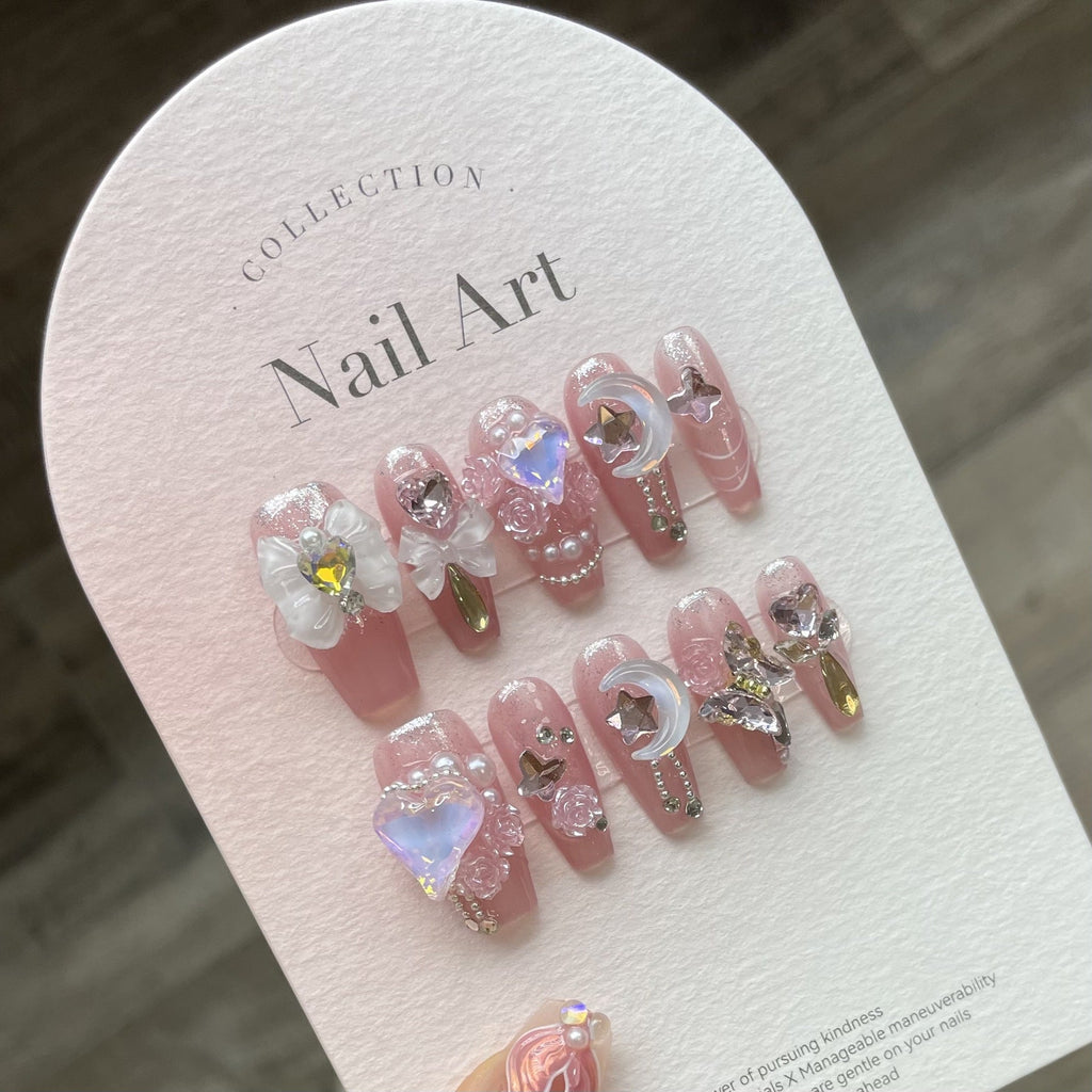 0938- Handmade press on nails fake nails removable