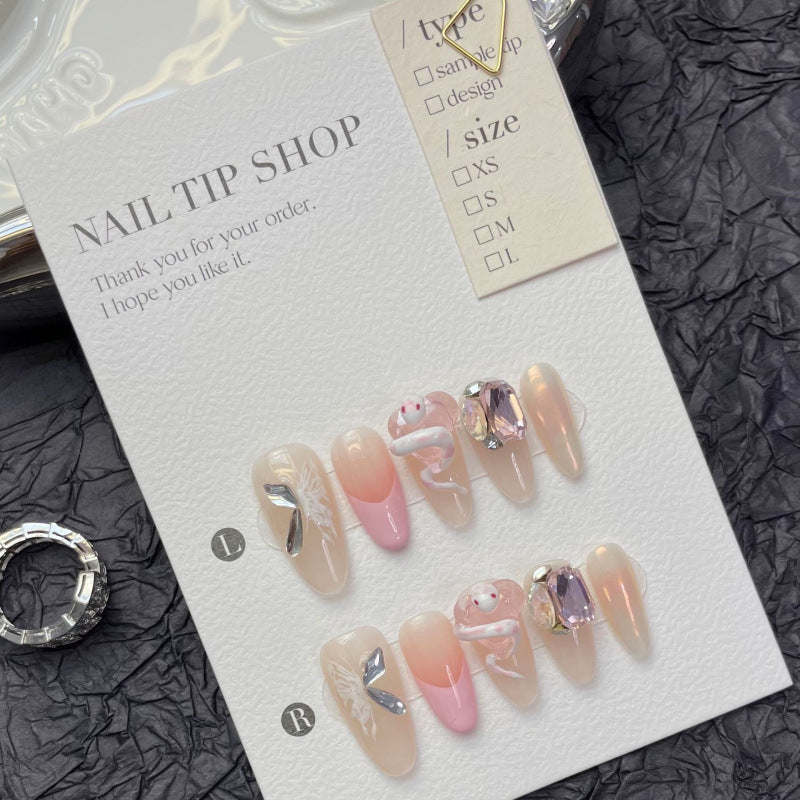 1023- Handmade press on nails fake nails removable