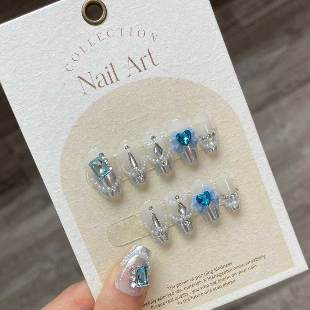 0938- Handmade press on nails fake nails removable