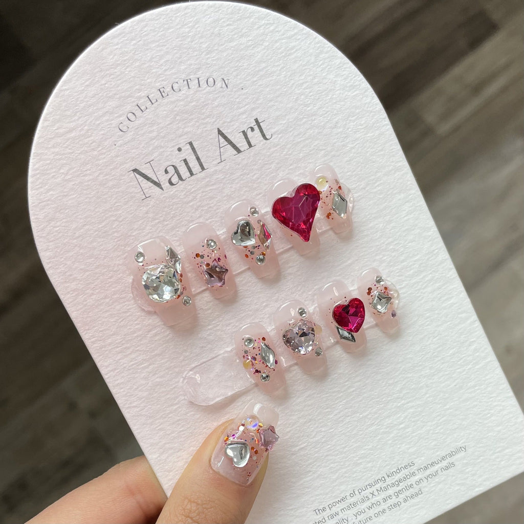 0938- Handmade press on nails fake nails removable