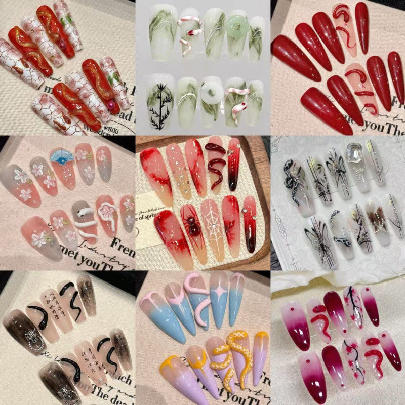 1023- Handmade press on nails fake nails removable