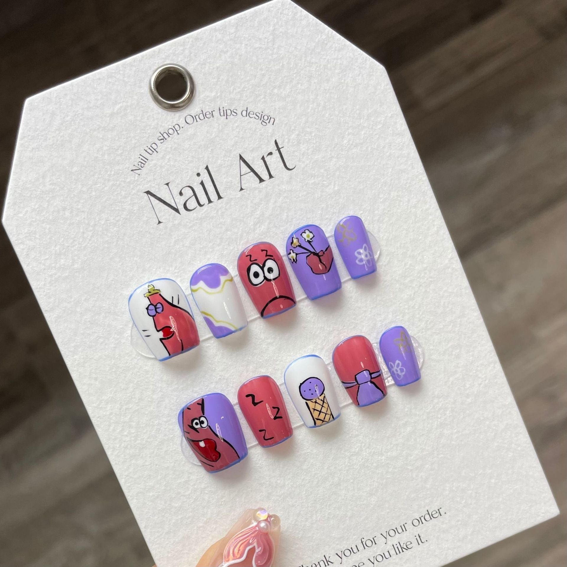 0938- Handmade press on nails fake nails removable