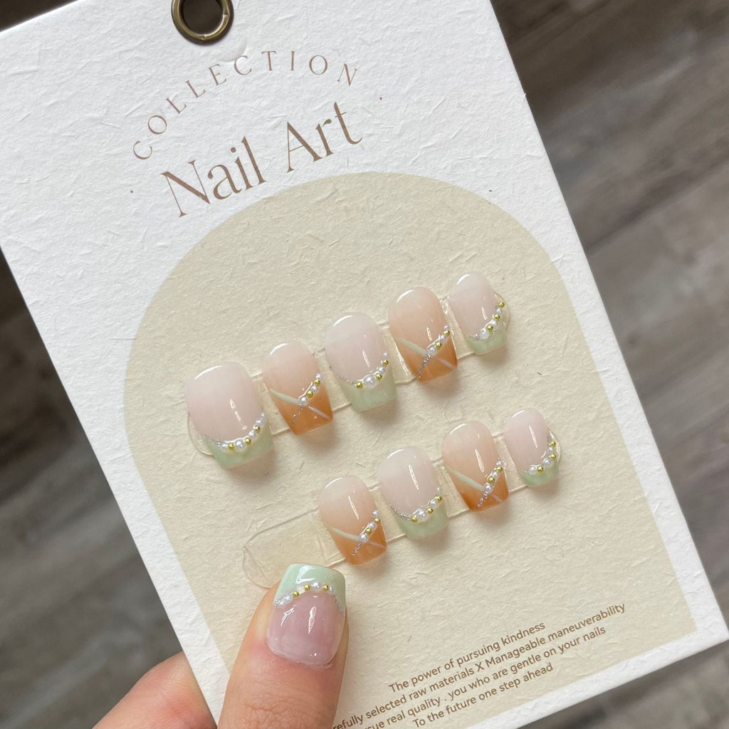 0938- Handmade press on nails fake nails removable