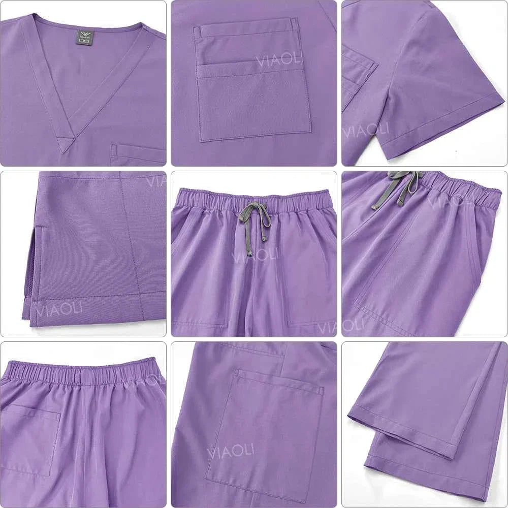 Women's Medical Scrub Uniform Set