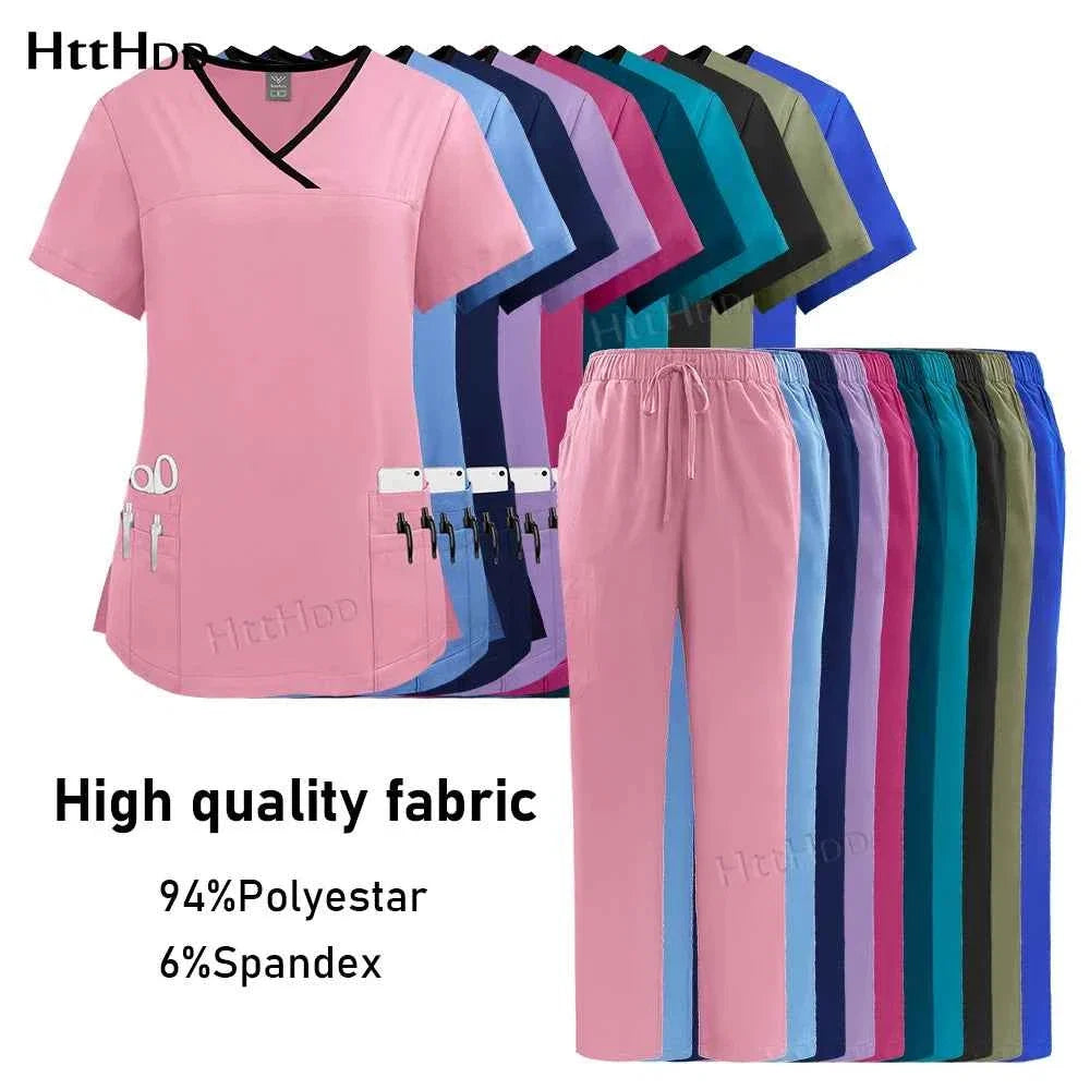 Nurse Uniform Medical Scrubs Set Women