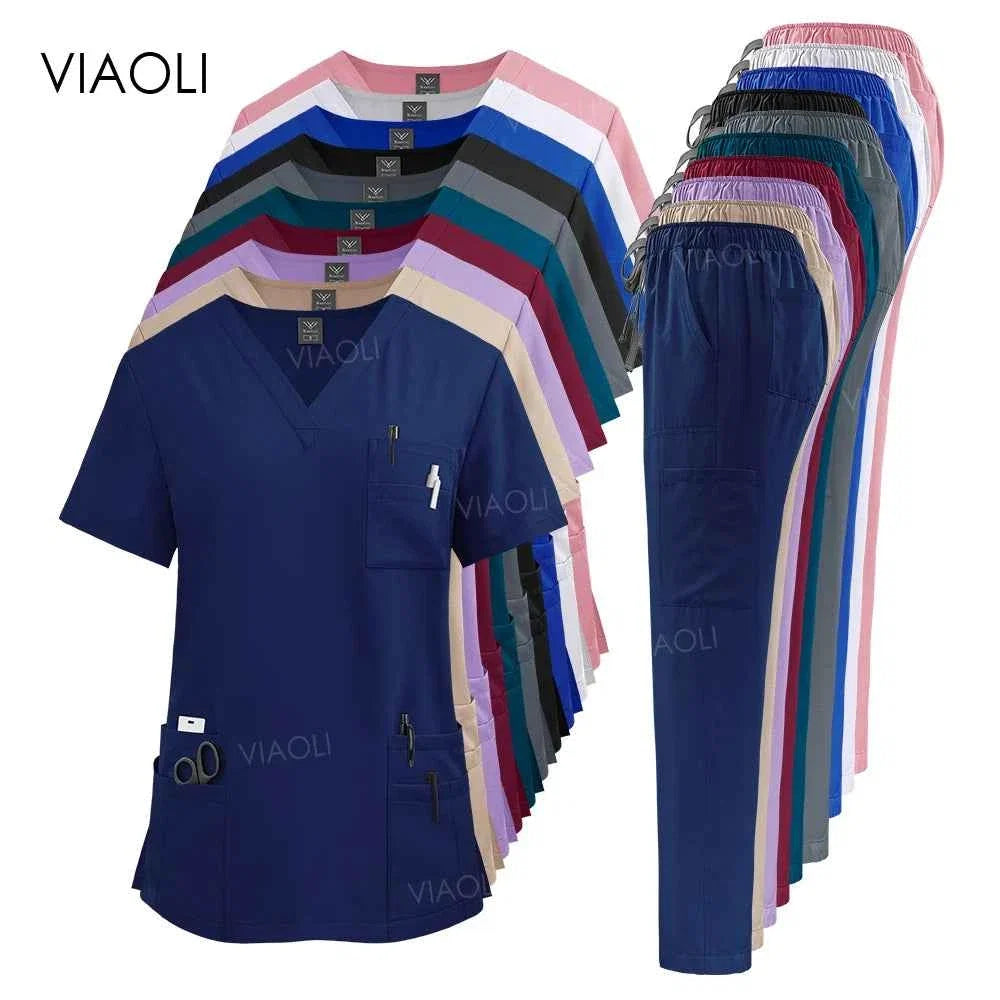 Women's Medical Scrub Uniform Set