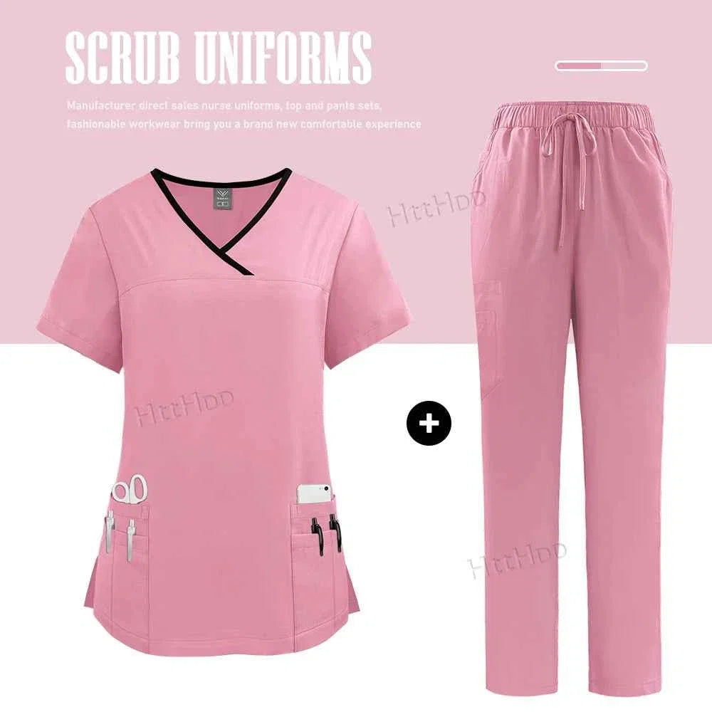 Nurse Uniform Medical Scrubs Set Women