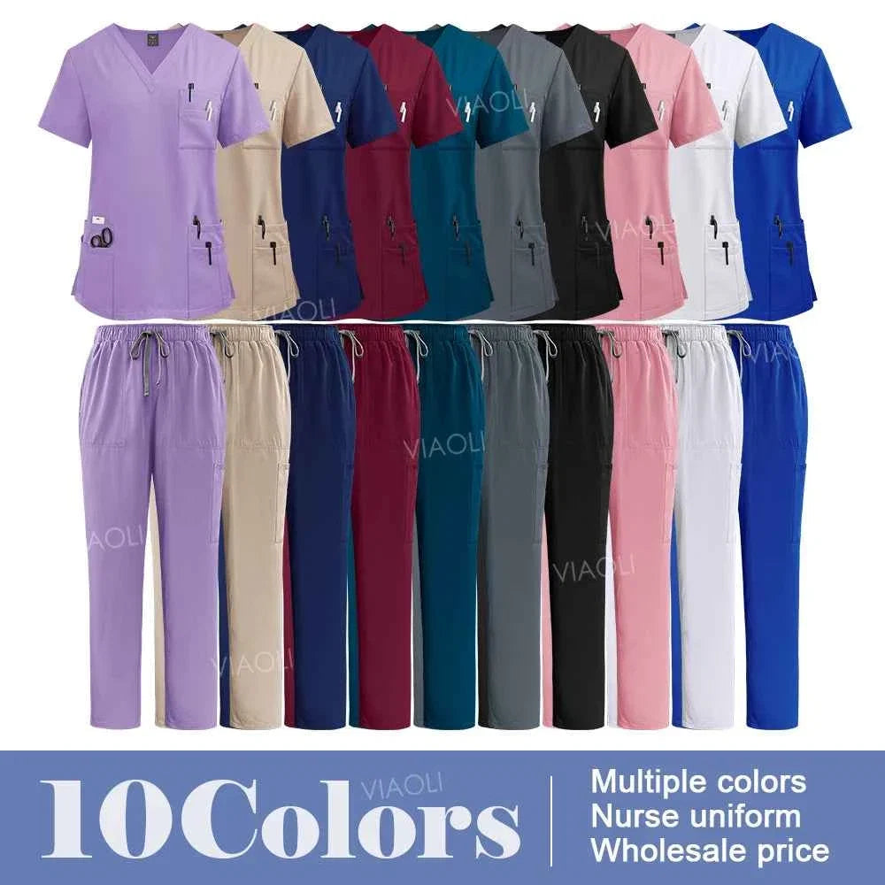 Women's Medical Scrub Uniform Set