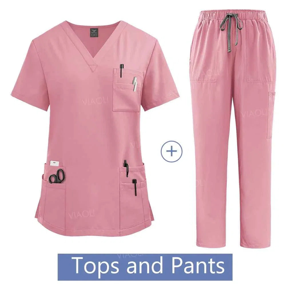 Women's Medical Scrub Uniform Set