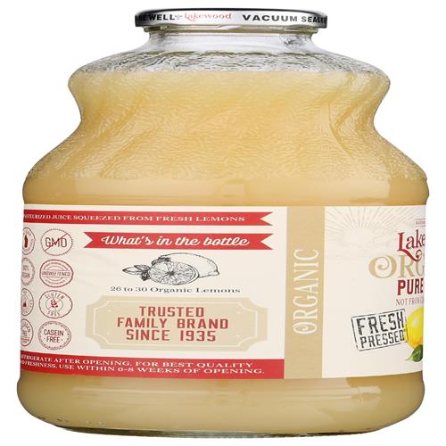 Lakewood Juice Pure Lemon Organic, 32 Oz