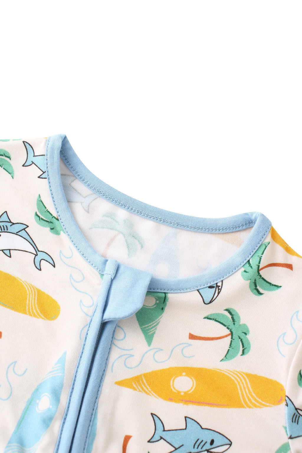 Posh TOT Surf's Up Bamboo Baby Convertible Zippy Romper