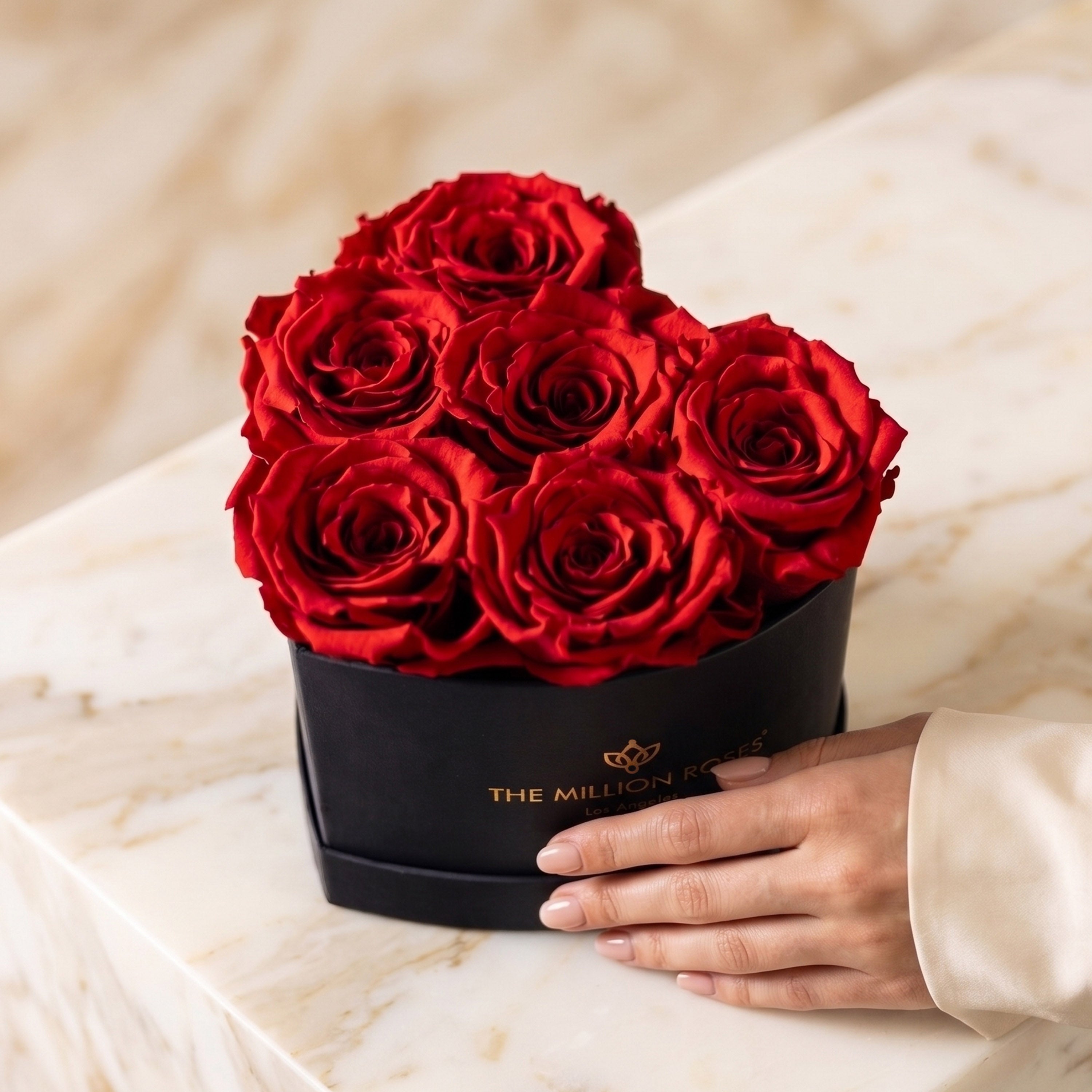 Baby Heart Black Box | Red Roses