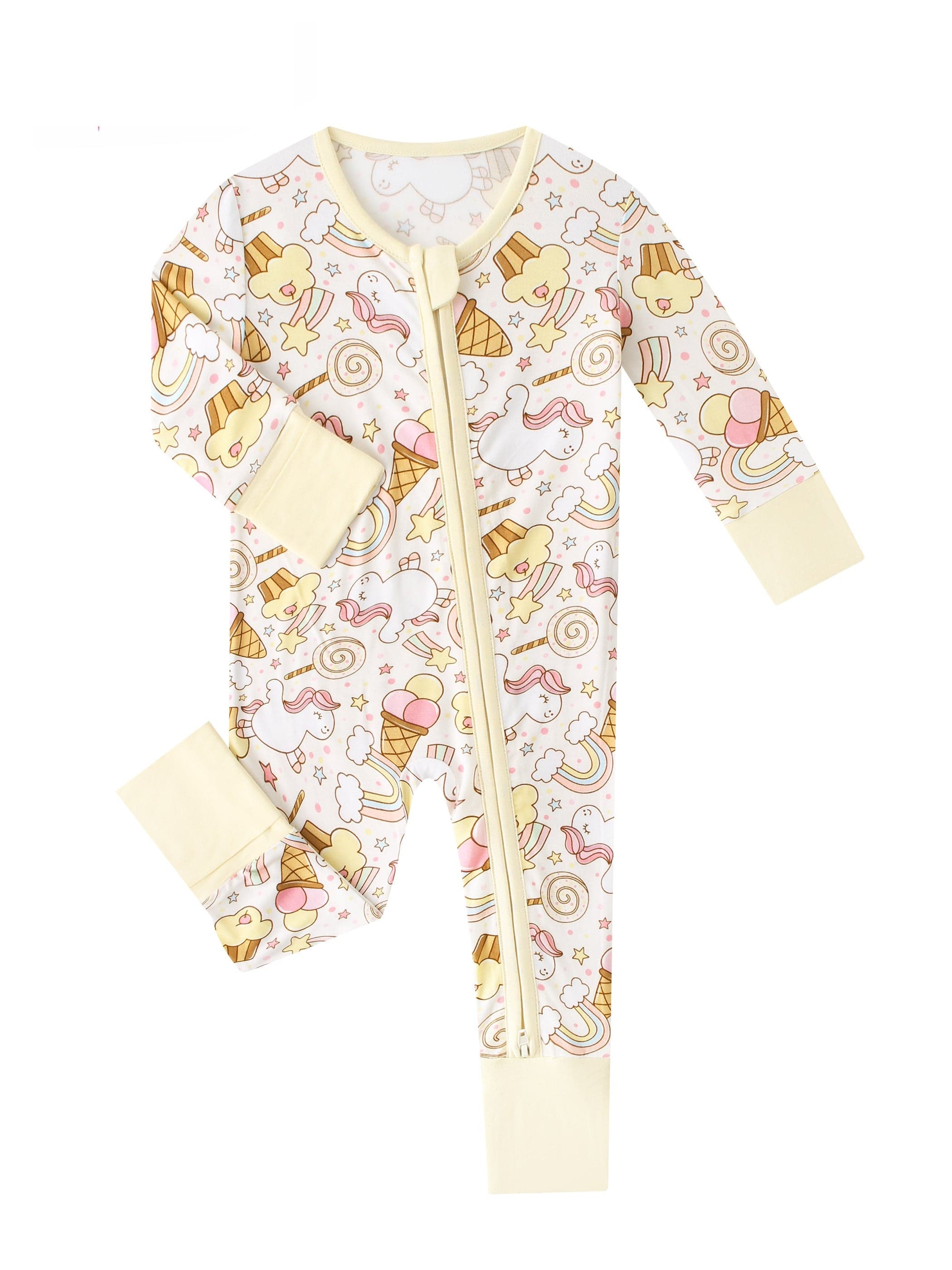 Posh TOT Sweet Treats Bamboo Baby Convertible Zippy Romper