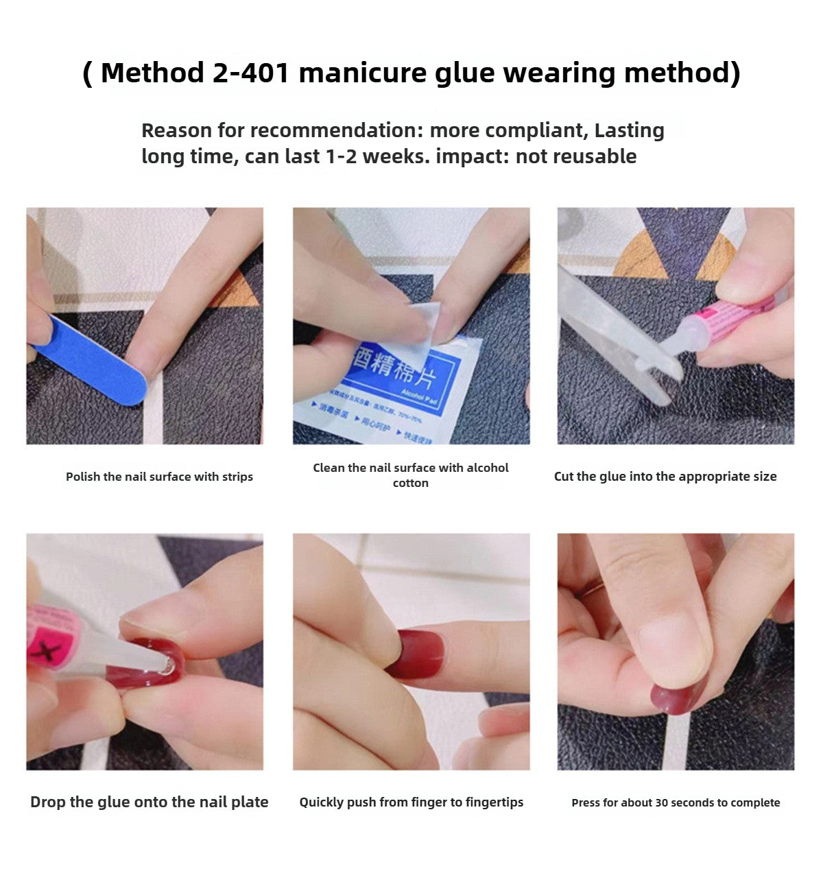 0982- Handmade press on nails fake nails removable