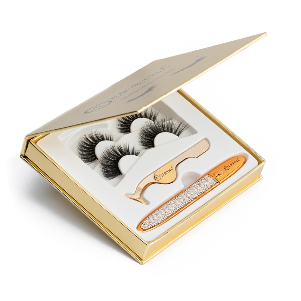 Gluten-Free Vegan Lash Kit – No-Glue Reusable Lashes, Nut-Free & Waterproof Liner