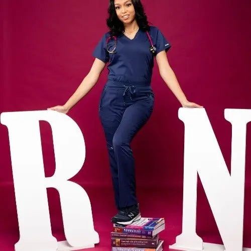Giant Wooden RN Nurse Graduation Photo Props | 3-Foot Letter Set for Nursing Portraits