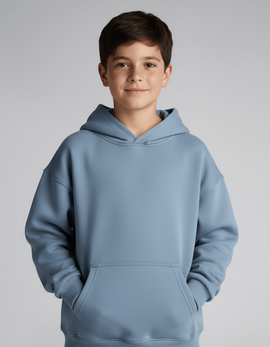 Dreamy Soft Charlie Play Solid Color - Bamboo Kids Pull Over Hoodie Sweatshirt