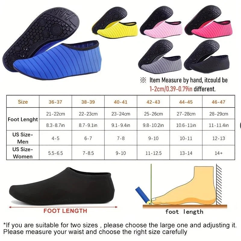 Unisex Quick-Dry Water Shoes | Anti-Slip Barefoot Swim Beach Socks