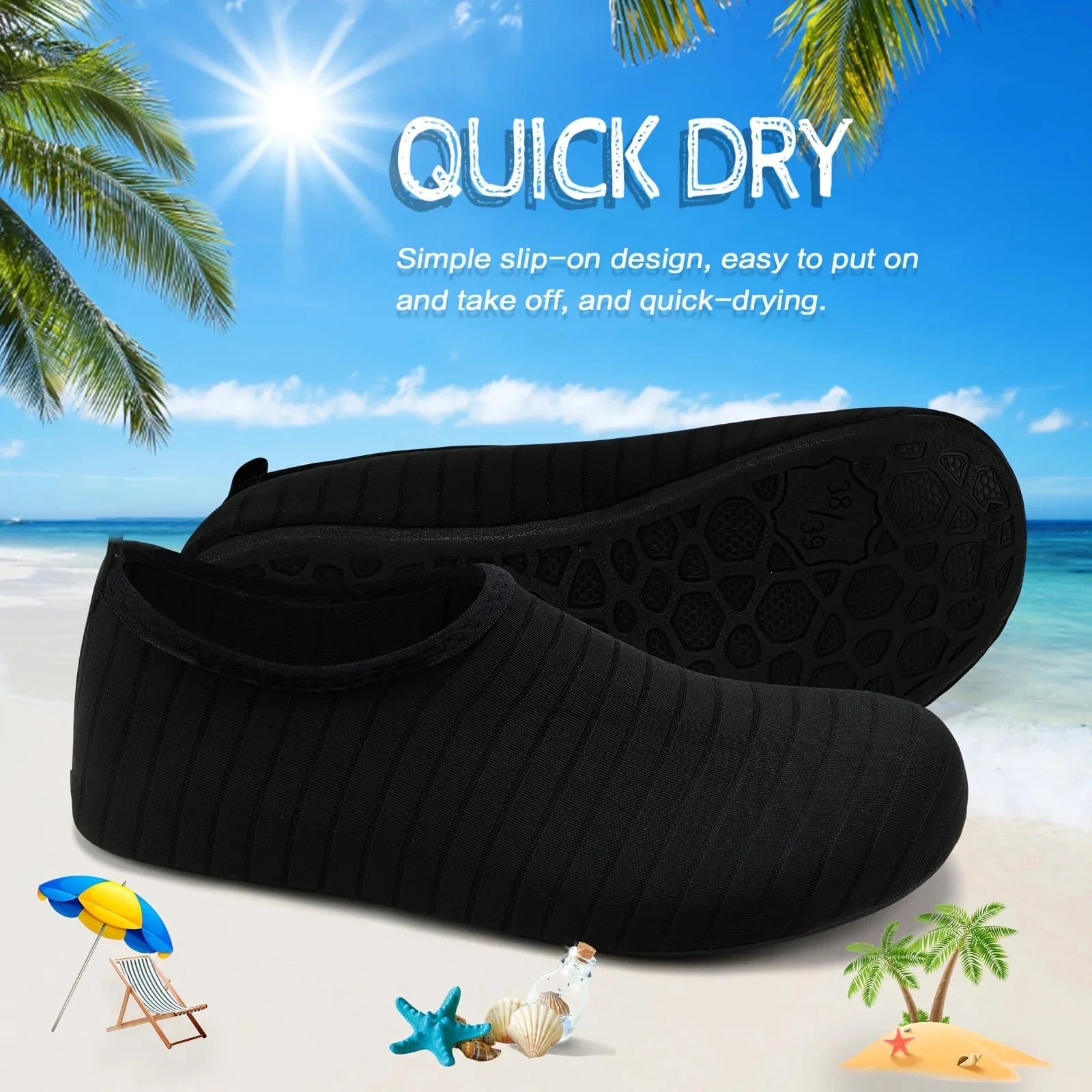 Unisex Quick-Dry Water Shoes | Anti-Slip Barefoot Swim Beach Socks