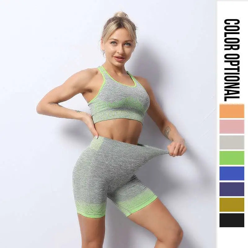 Women’s Seamless Yoga Hip Lifting Workout Set